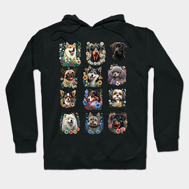 Twelve Canine Breeds For Dog Lovers Hoodie by kansaikate